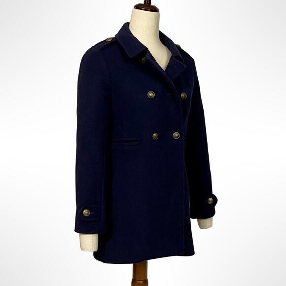 Gap Kids Navy Wool Peacoat XL (Fits Women XS) Gold Buttons Preppy Winter - Picture 4 of 9